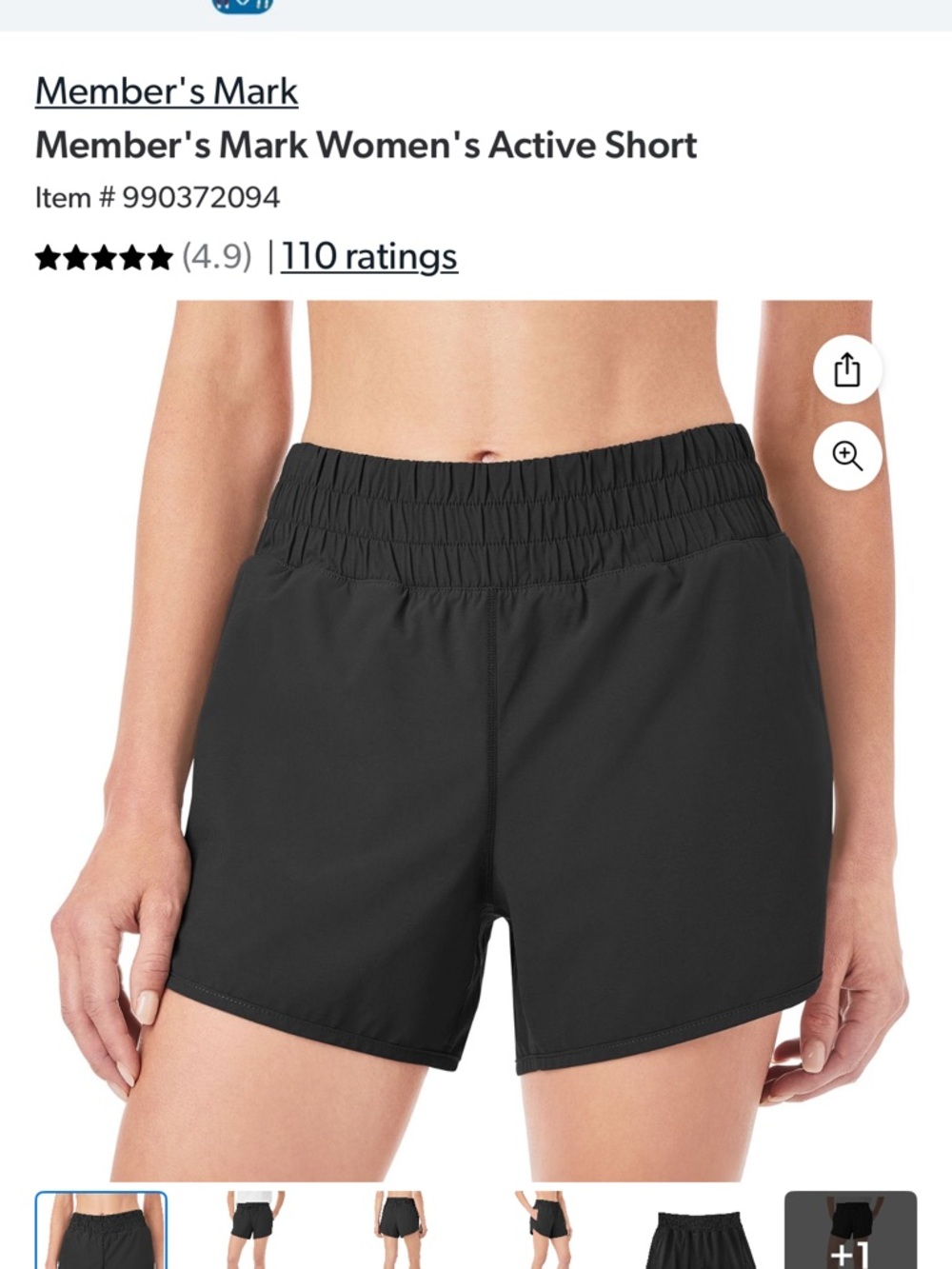 Bundle of Member's Mark Women's Athletic Shorts Black & Green